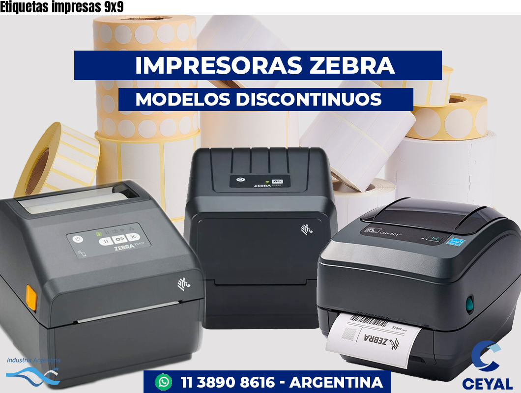 Etiquetas impresas 9x9
