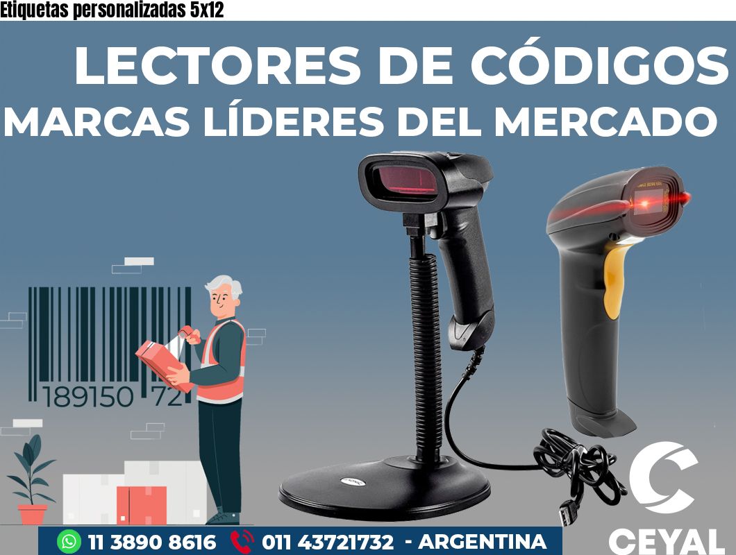Etiquetas personalizadas 5x12