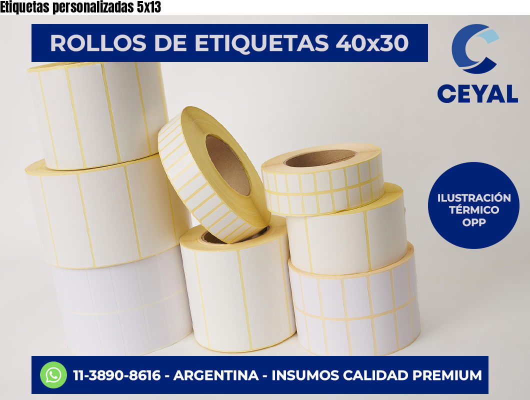 Etiquetas personalizadas 5×13