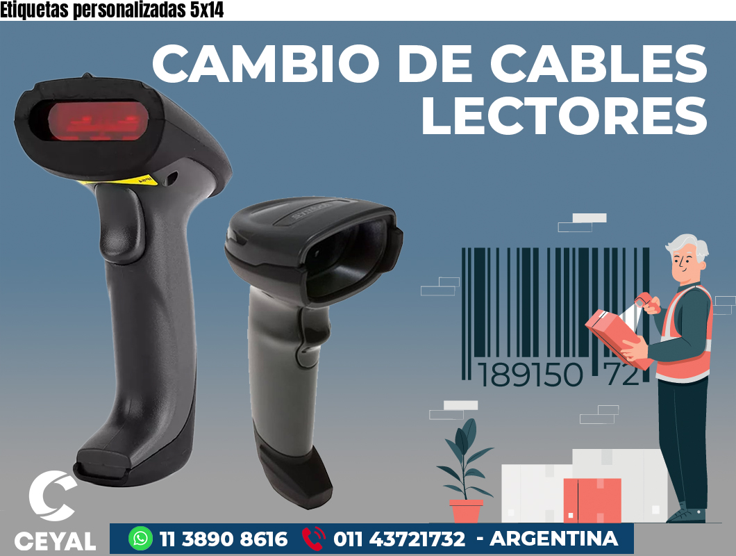 Etiquetas personalizadas 5x14 