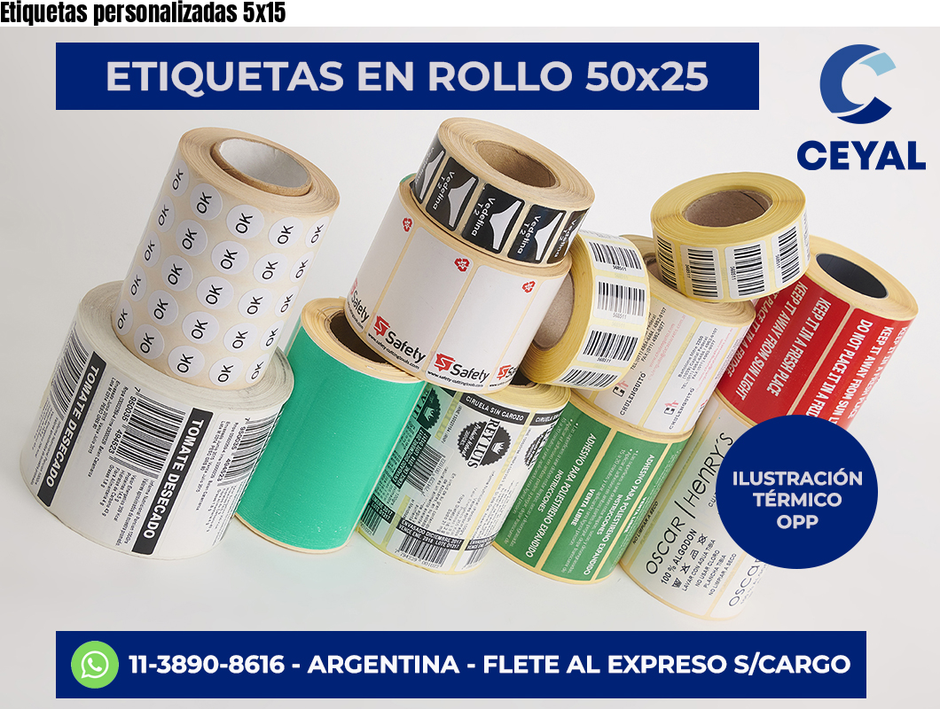 Etiquetas personalizadas 5×15