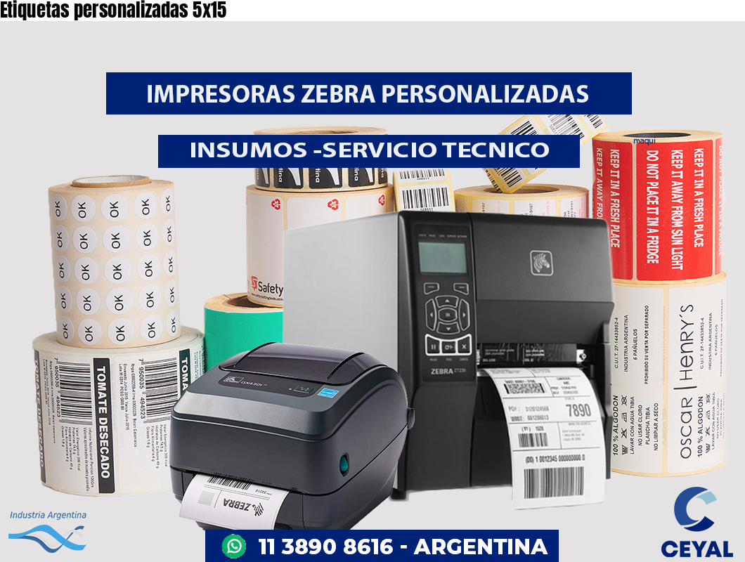Etiquetas personalizadas 5x15