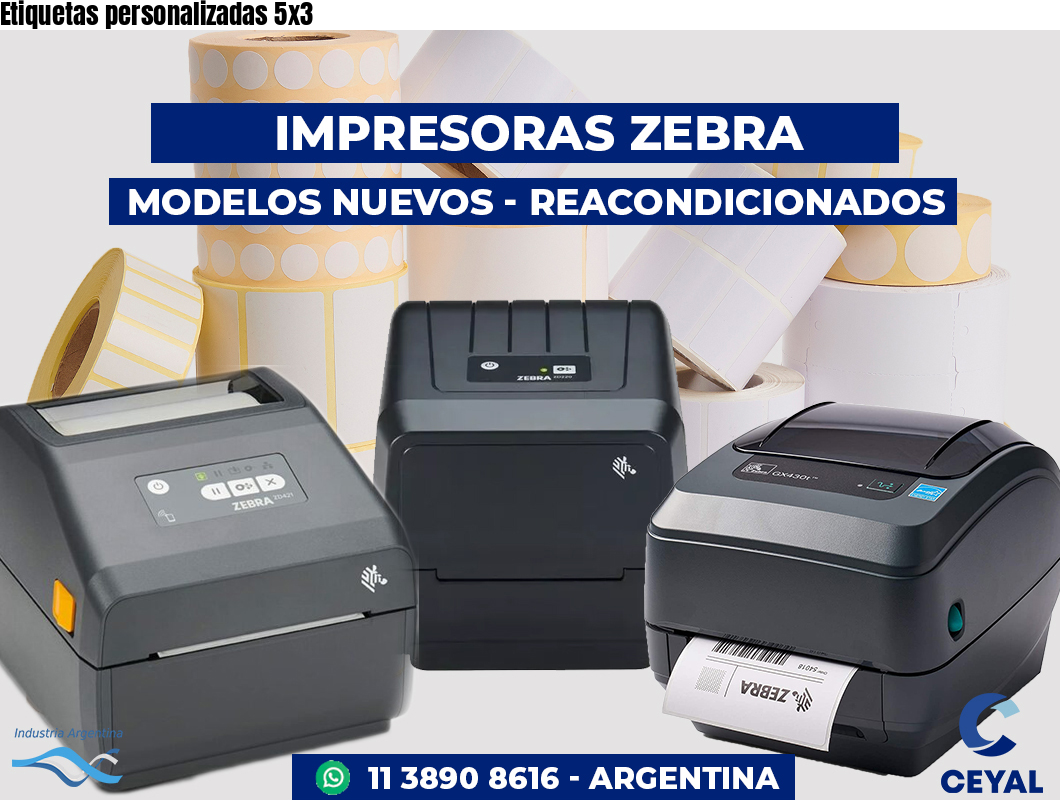Etiquetas personalizadas 5x3 