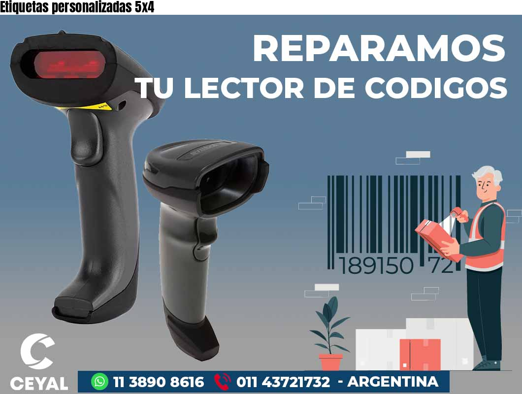 Etiquetas personalizadas 5x4 