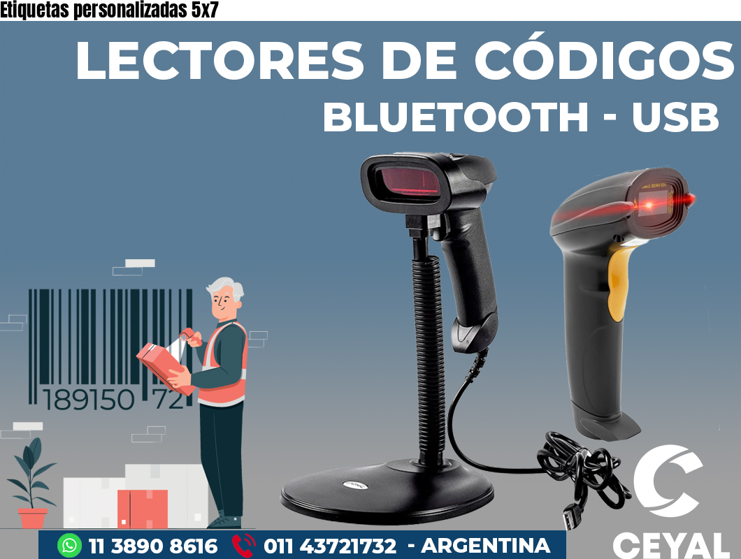 Etiquetas personalizadas 5x7 