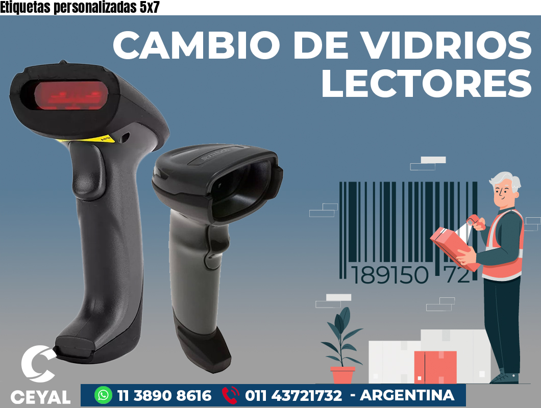 Etiquetas personalizadas 5x7