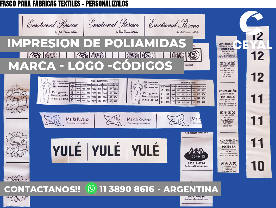 FASCO PARA FÁBRICAS TEXTILES – PERSONALIZALOS