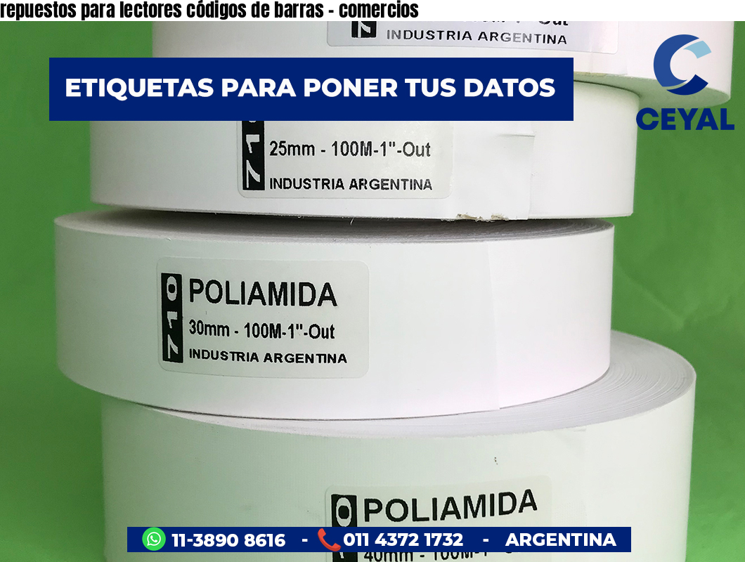 repuestos para lectores códigos de barras - comercios