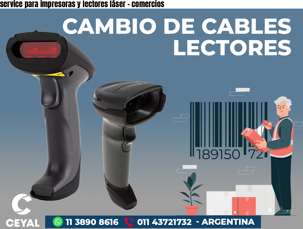 service para impresoras y lectores láser - comercios