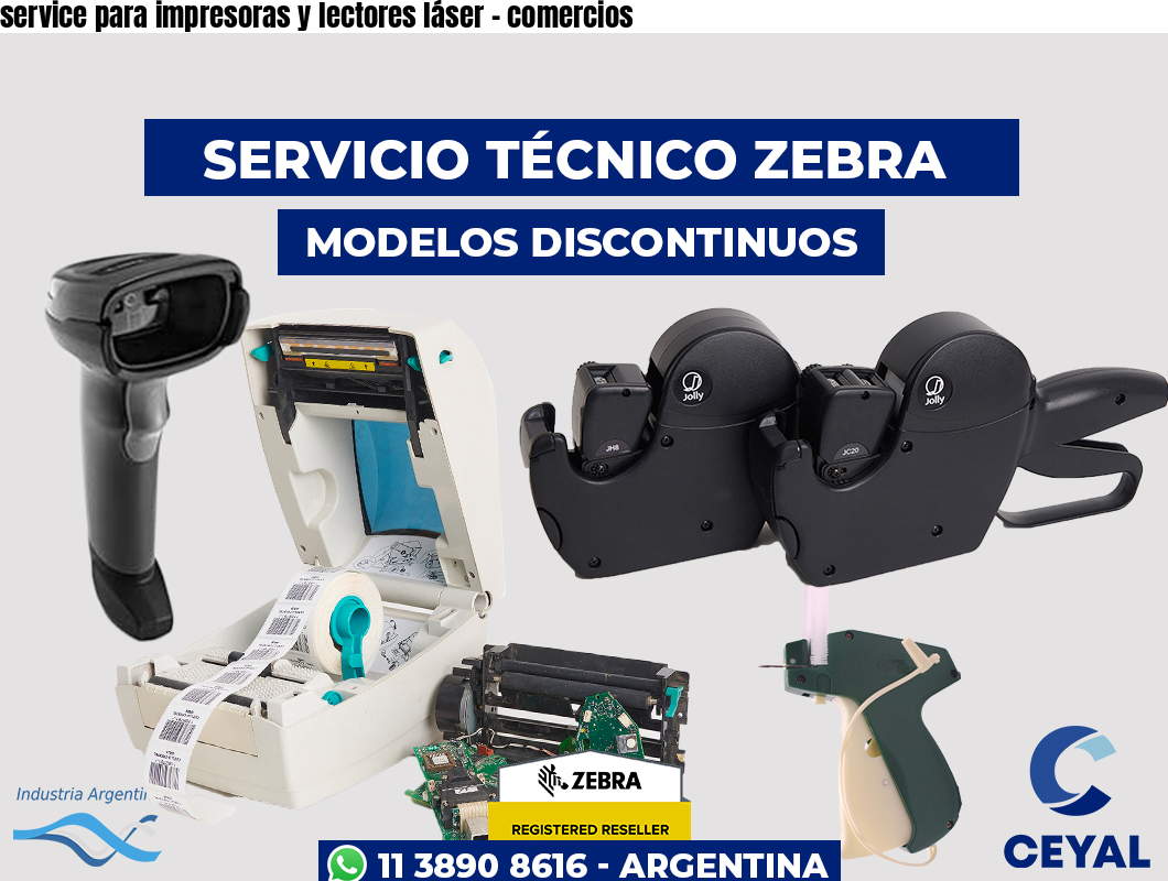 service para impresoras y lectores láser – comercios
