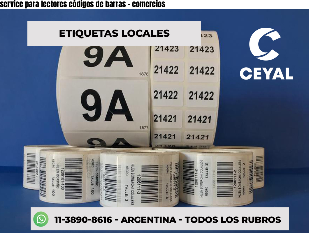 service para lectores códigos de barras - comercios