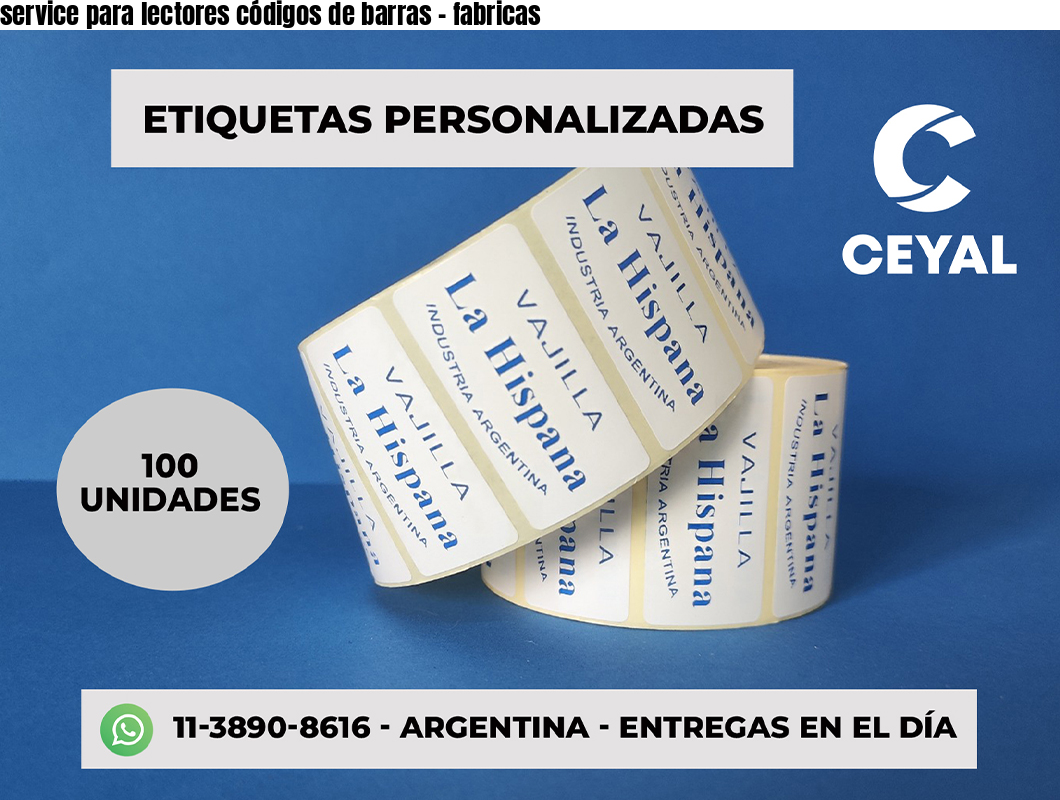 service para lectores códigos de barras - fabricas