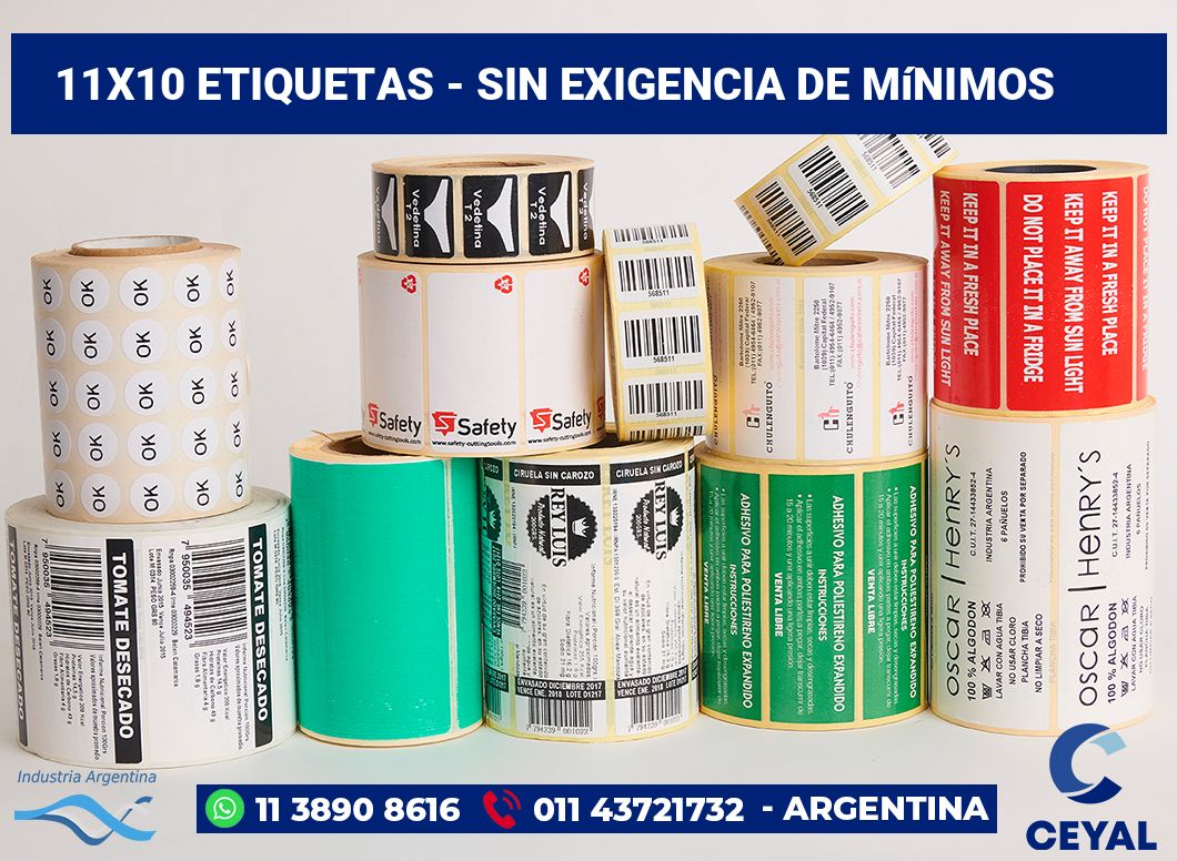 11×10 Etiquetas
