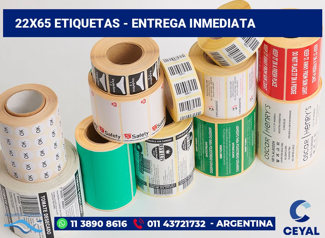22×65 Etiquetas