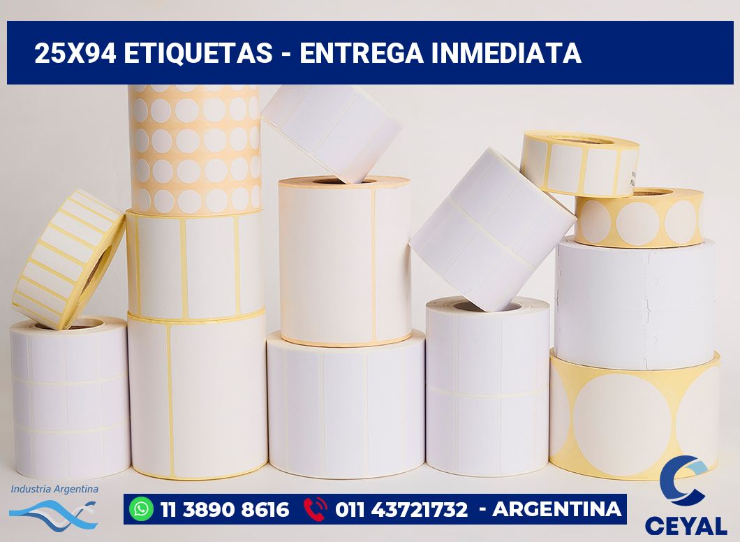25×94 Etiquetas