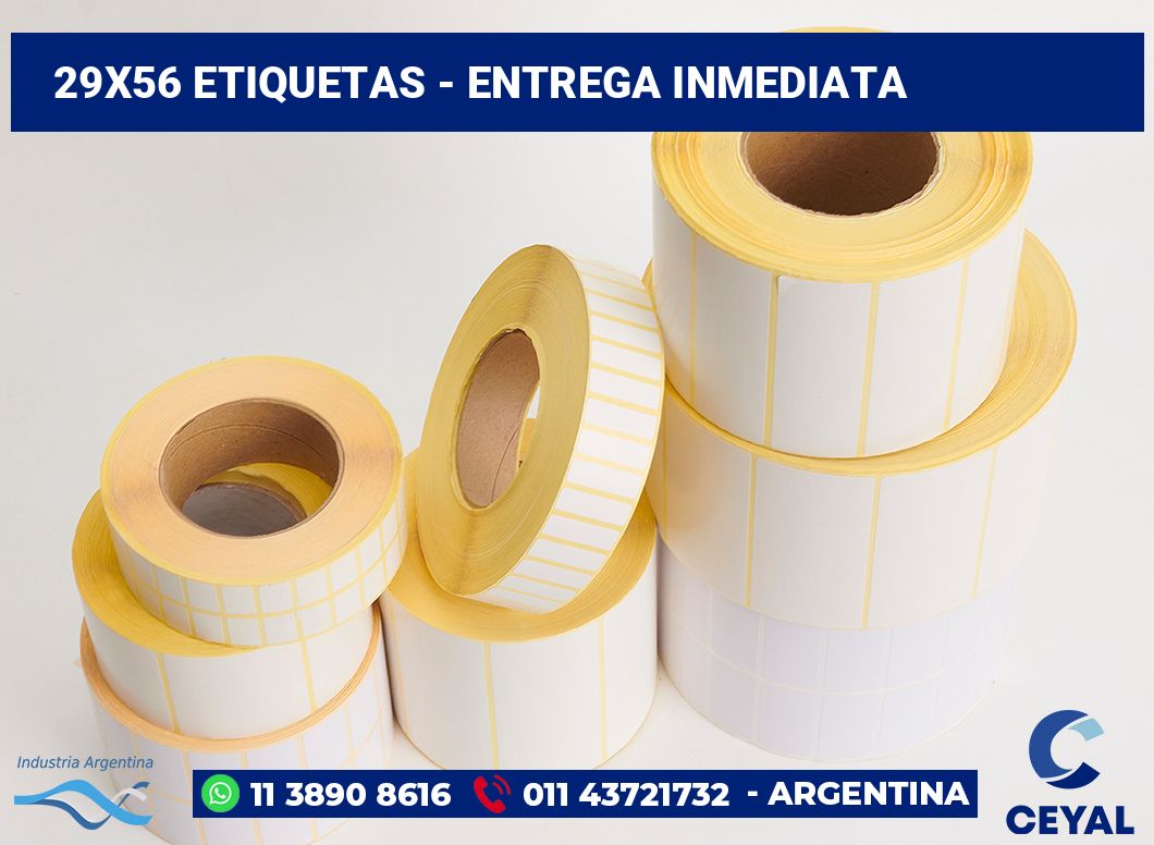 29×56 Etiquetas