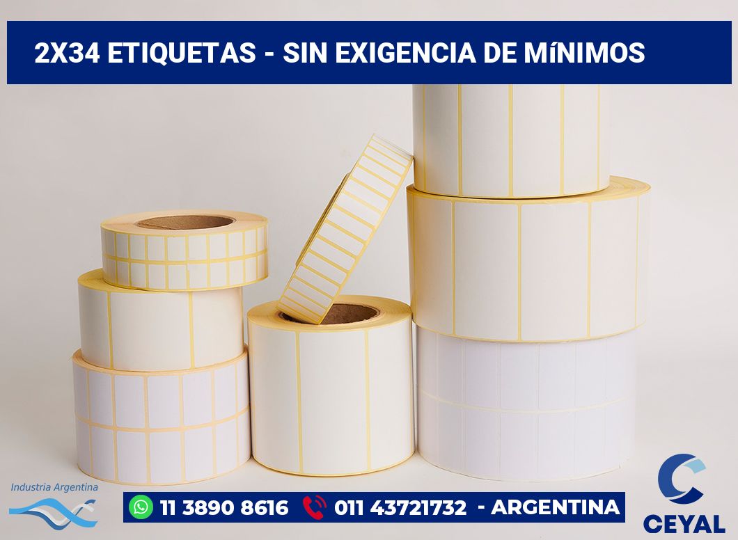 2×34 Etiquetas