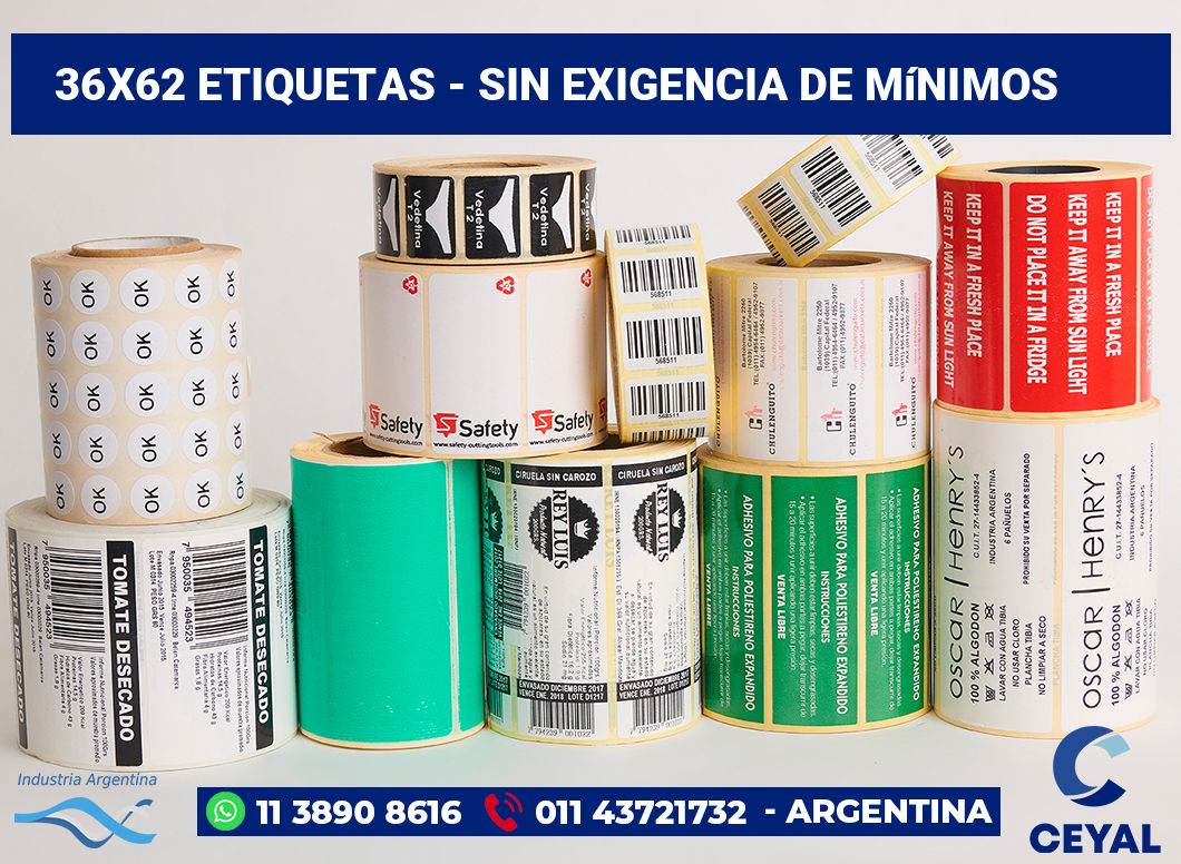 36×62 Etiquetas