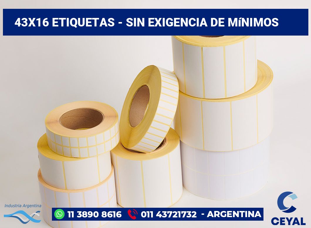 43×16 Etiquetas