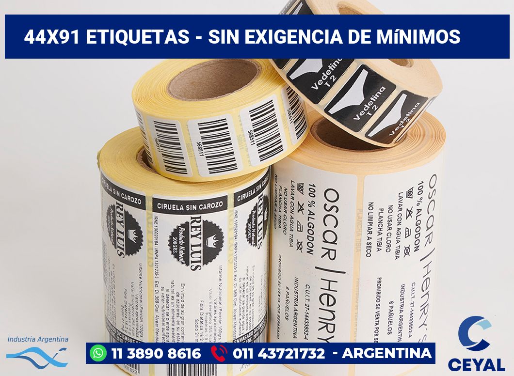 44x91 Etiquetas