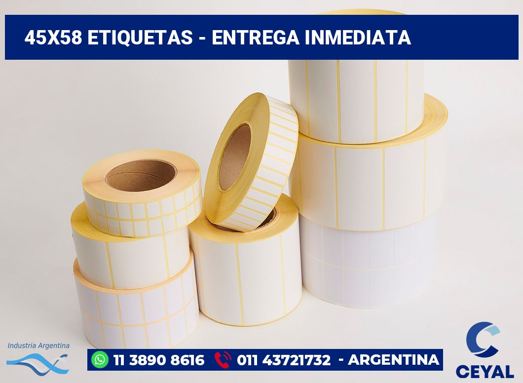45x58 Etiquetas