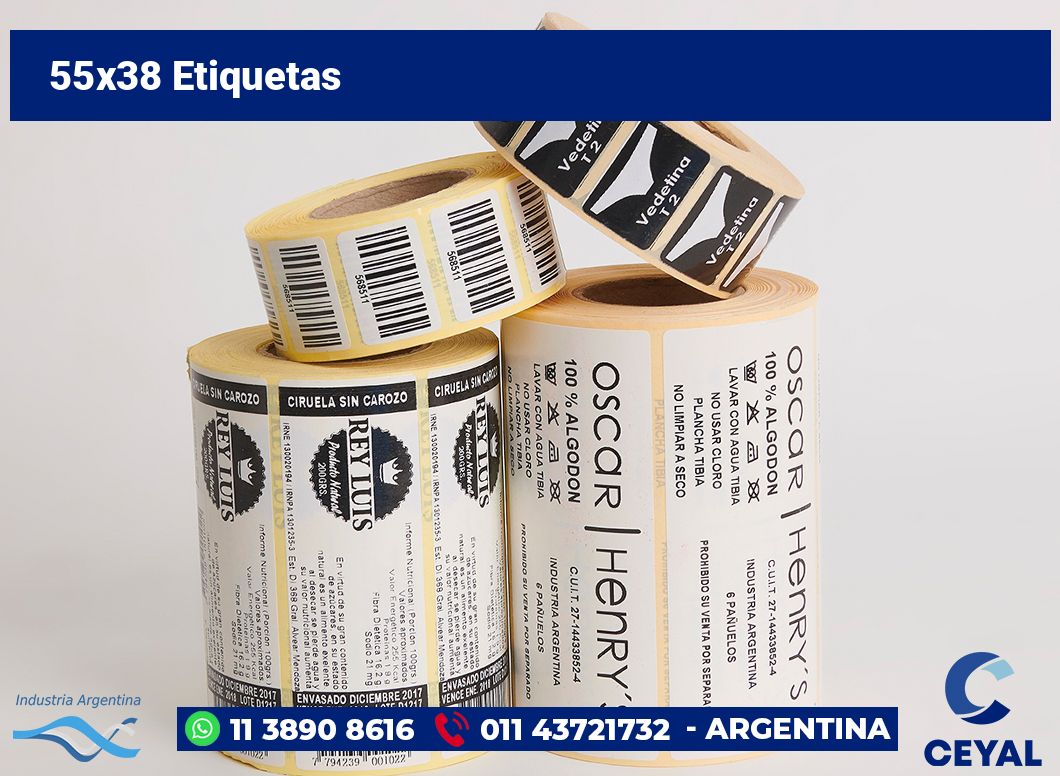55×38 Etiquetas