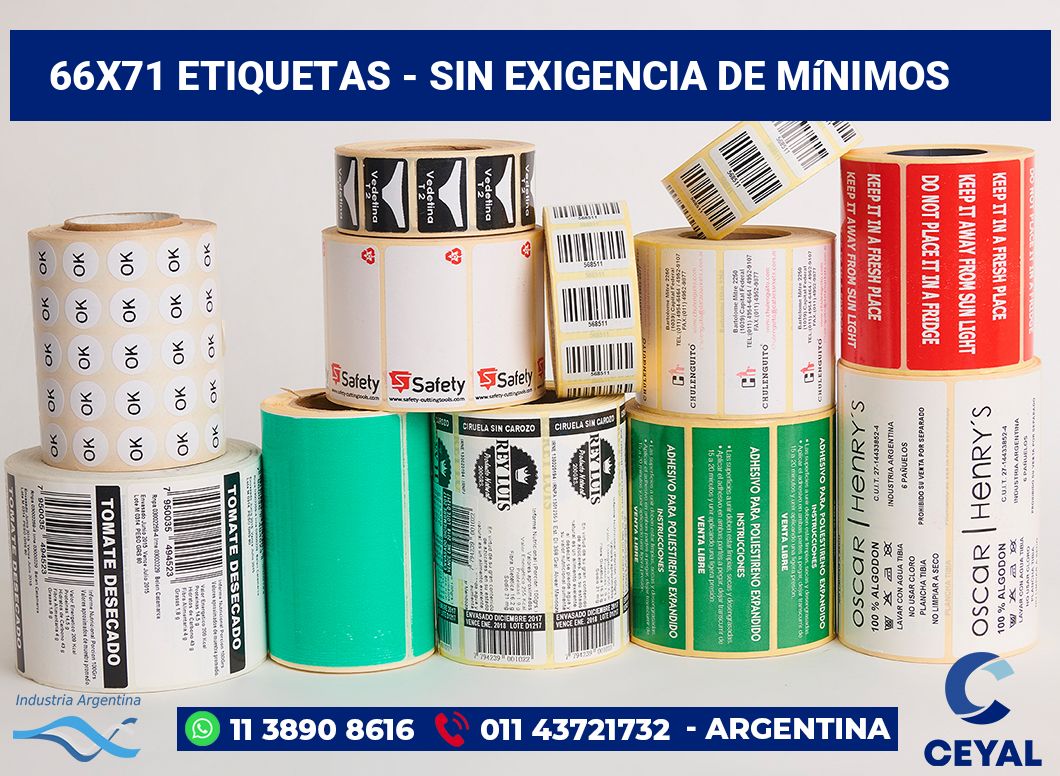 66x71 Etiquetas