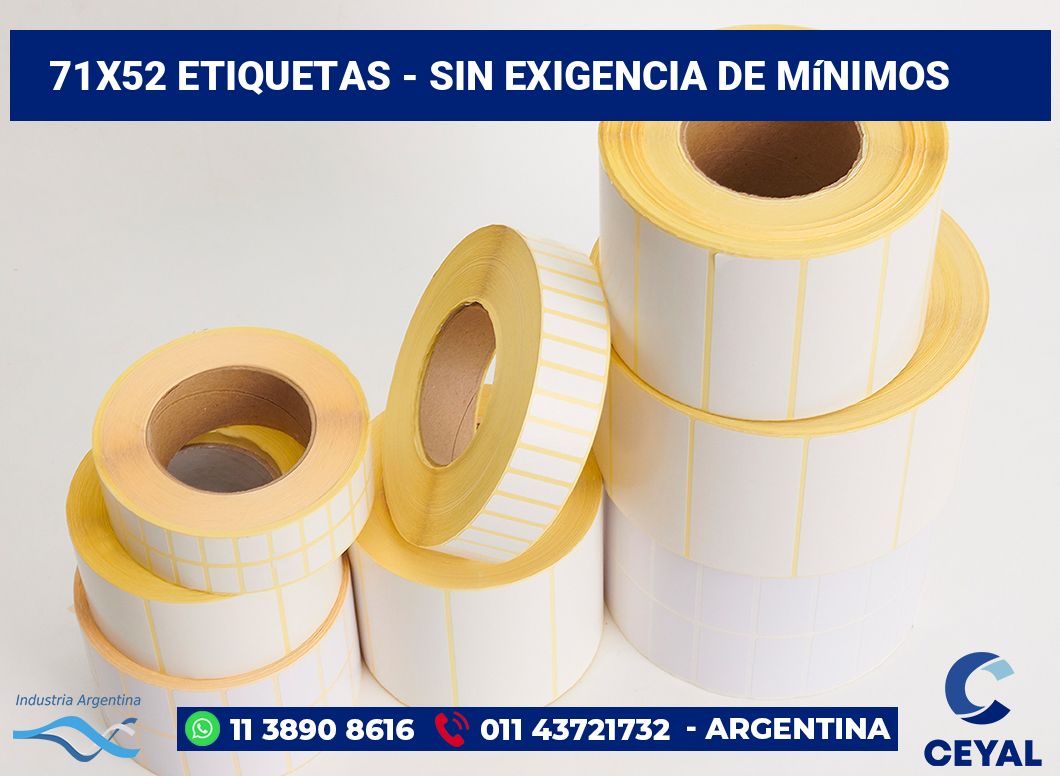 71x52 Etiquetas