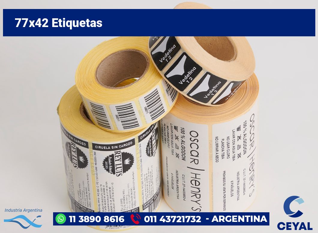 77x42 Etiquetas