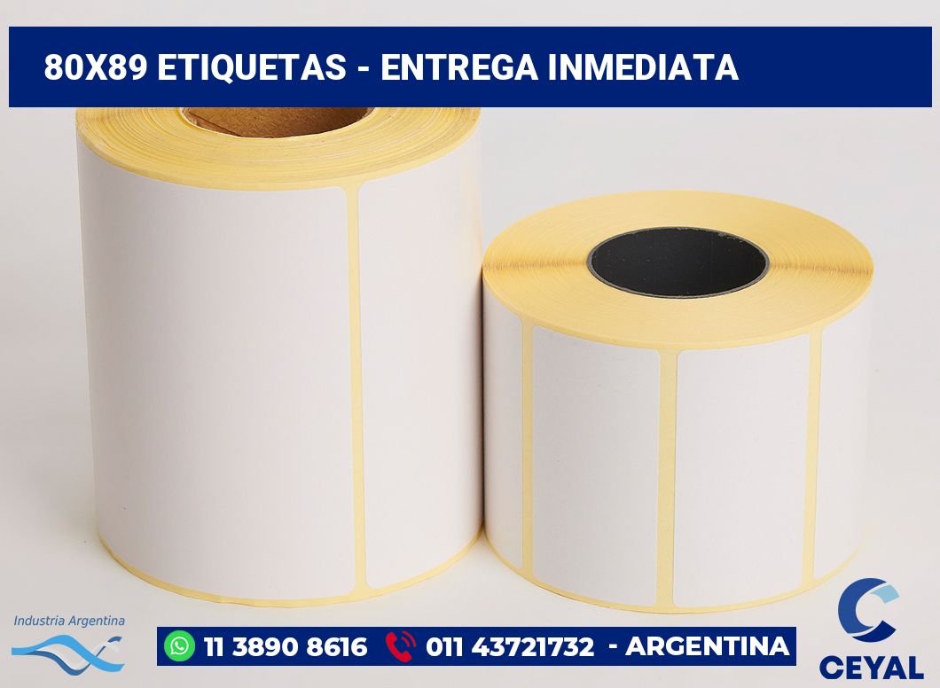 80x89 Etiquetas