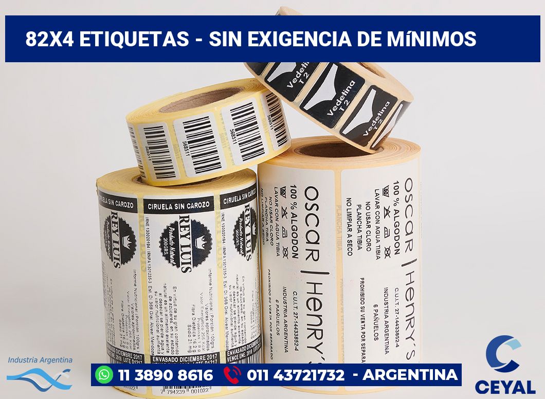 82x4 Etiquetas