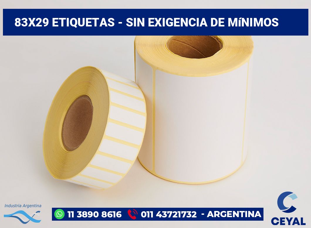 83x29 Etiquetas