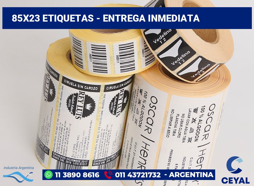 85×23 Etiquetas