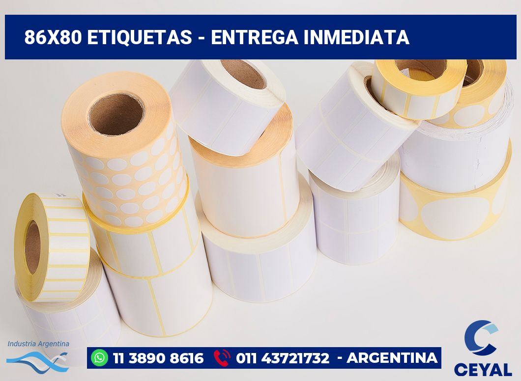 86×80 Etiquetas
