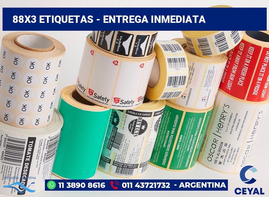 88x3 Etiquetas