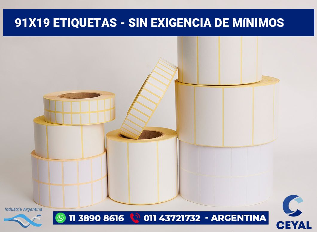 91x19 Etiquetas