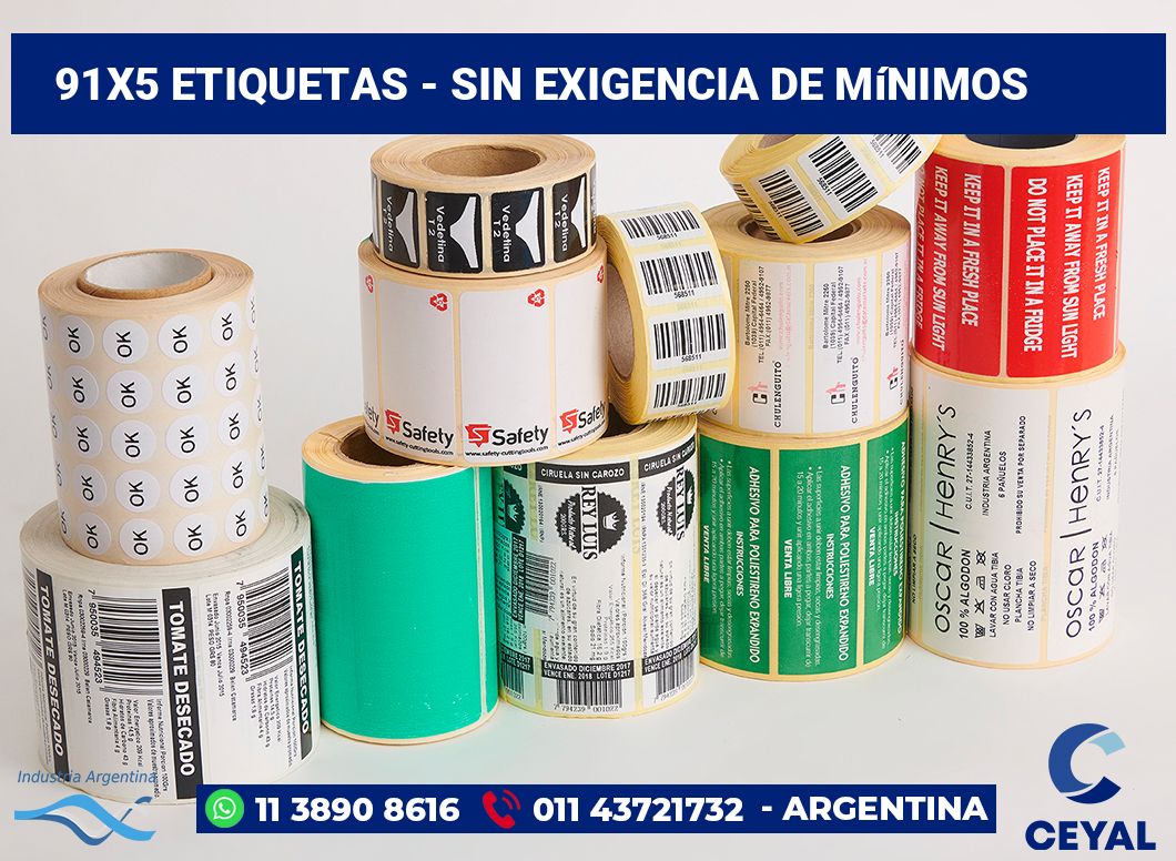 91x5 Etiquetas