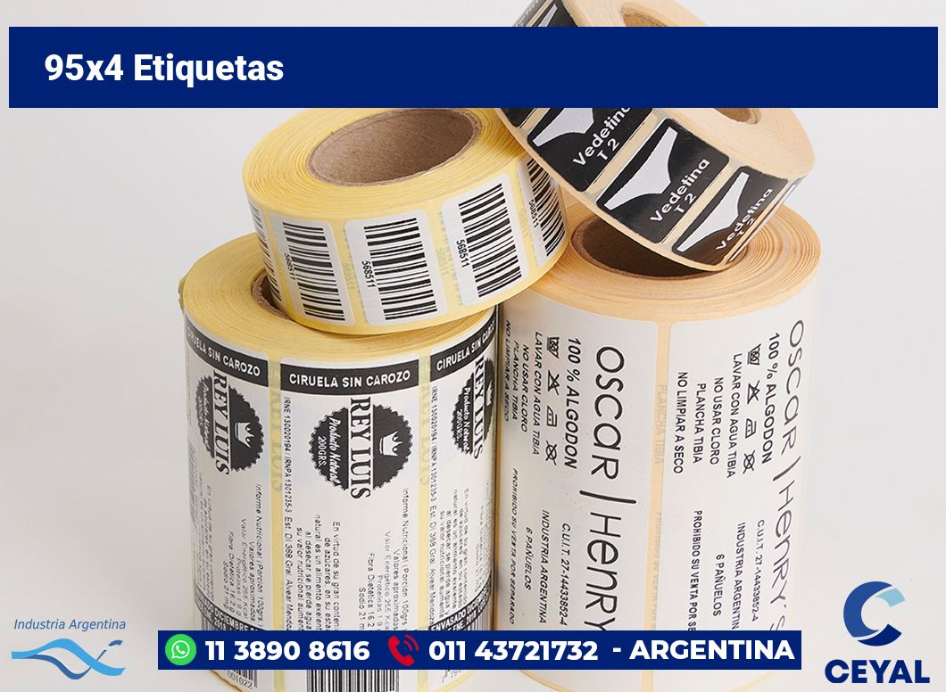 95×4 Etiquetas