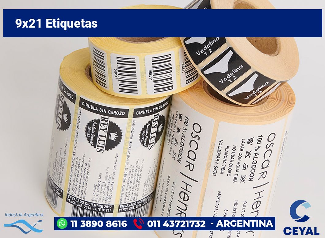 9×21 Etiquetas