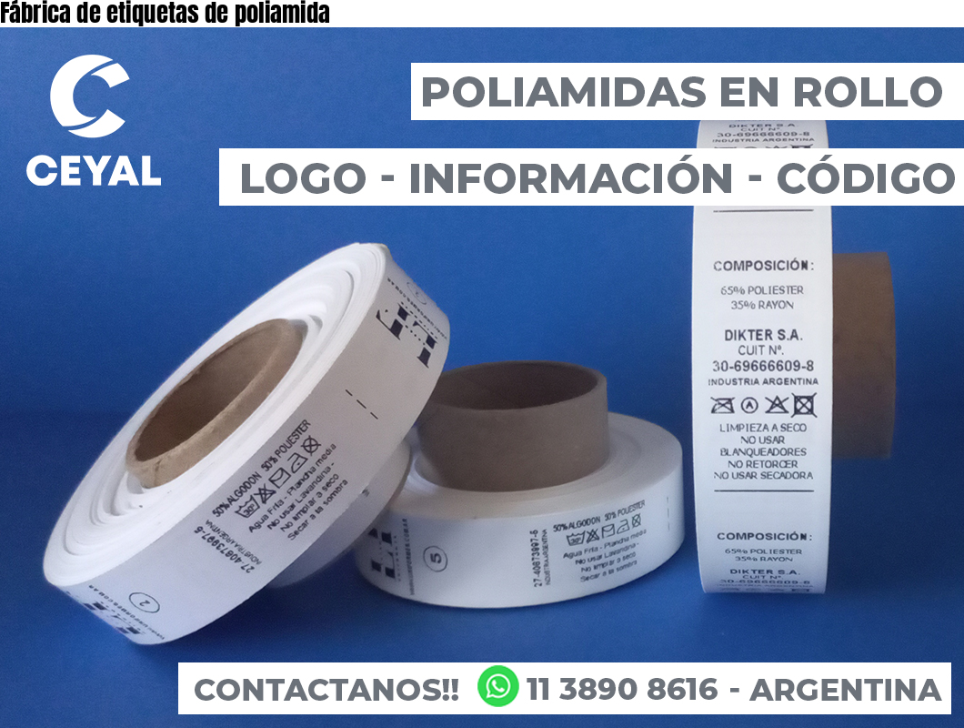 Fábrica de etiquetas de poliamida