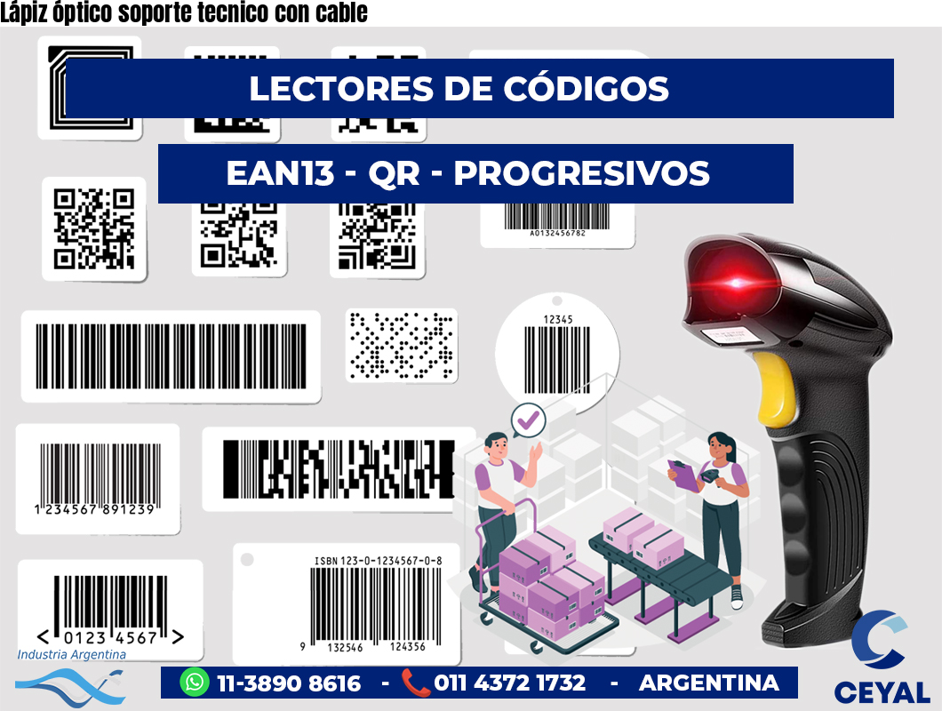 Lápiz óptico soporte tecnico con cable