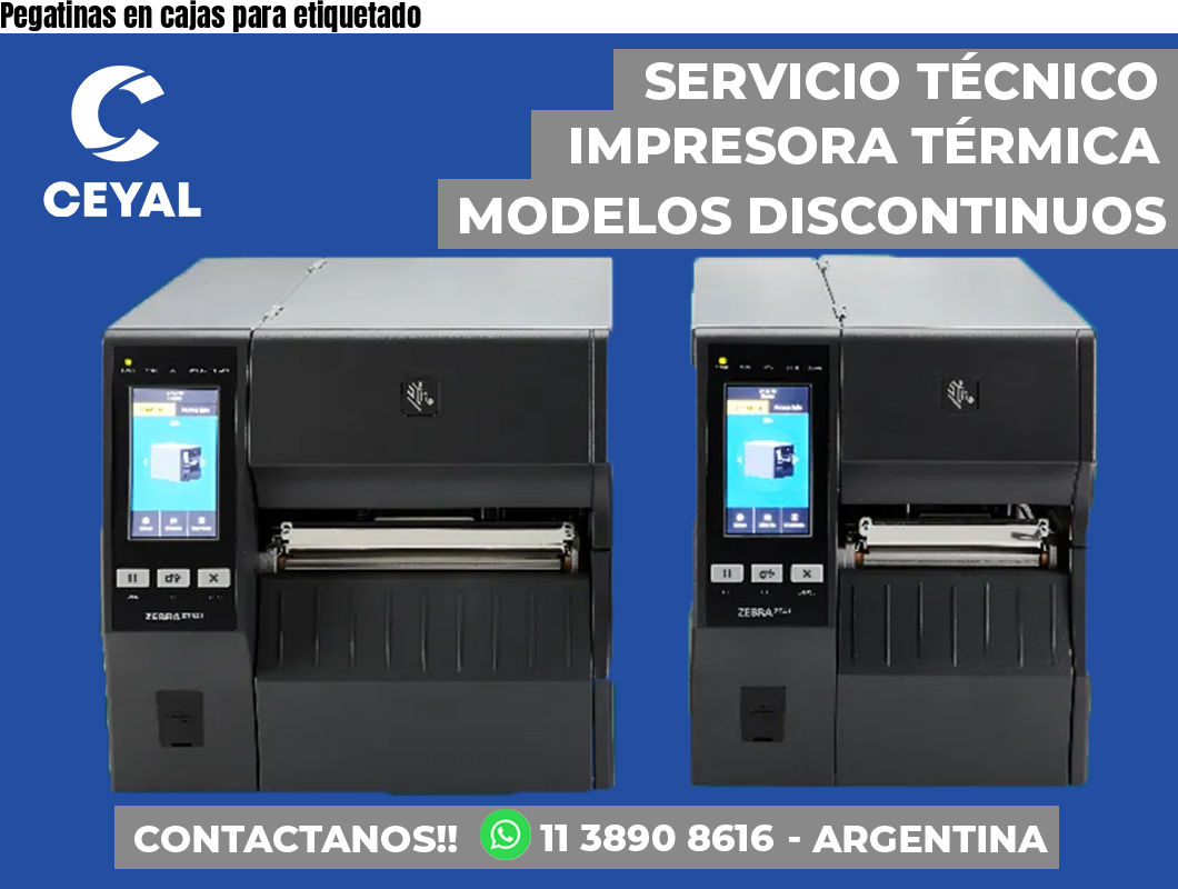Pegatinas en cajas para etiquetado