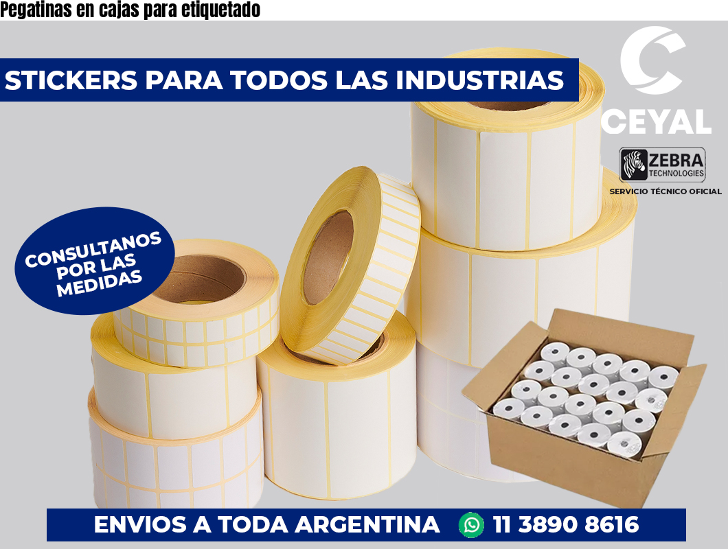 Pegatinas en cajas para etiquetado