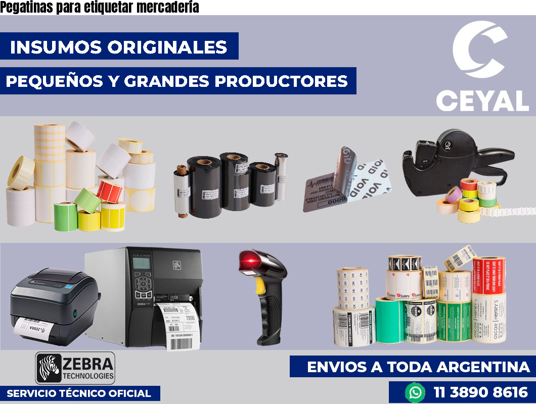 Pegatinas para etiquetar mercadería