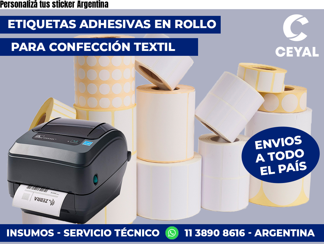 Personalizá tus sticker Argentina