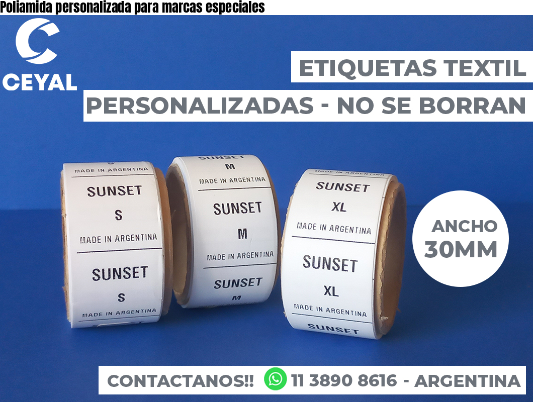Poliamida personalizada para marcas especiales