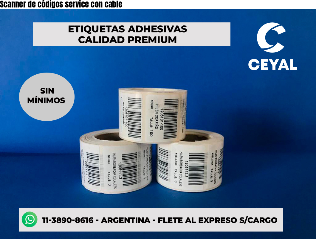 Scanner de códigos service con cable