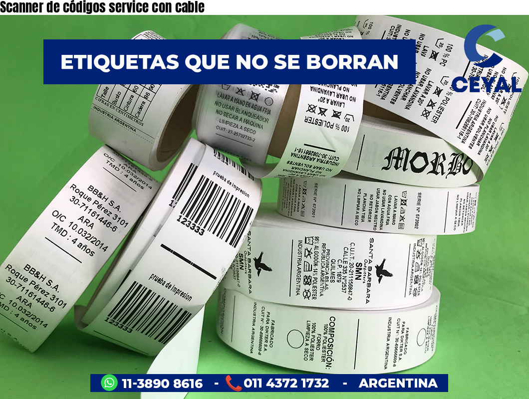 Scanner de códigos service con cable