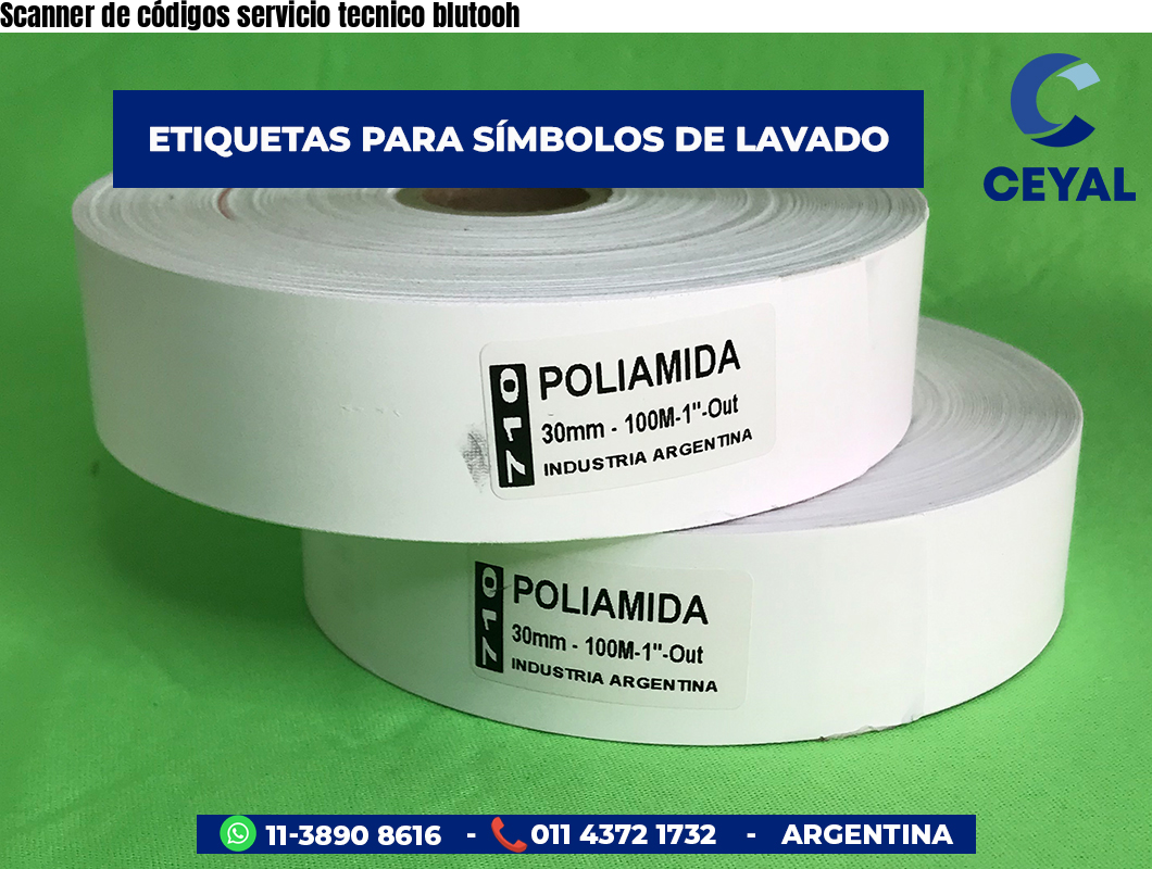 Scanner de códigos servicio tecnico blutooh