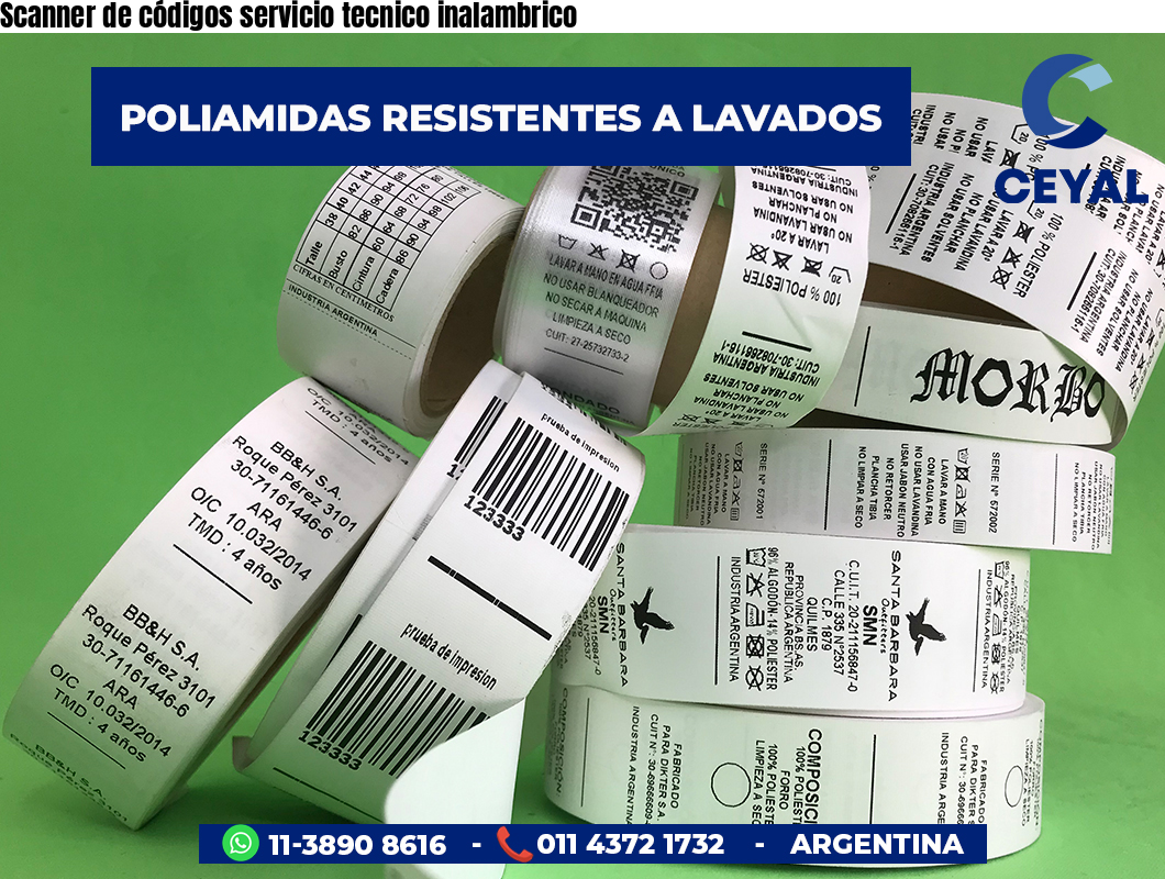 Scanner de códigos servicio tecnico inalambrico